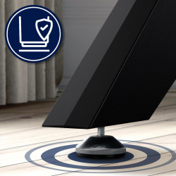 Pieds de tables à manger Delmont 130x130 cm noir
