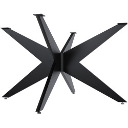 Pieds de tables à manger Delmont 130x130 cm noir