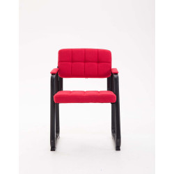 Chaise visiteur Canada B tissu rouge