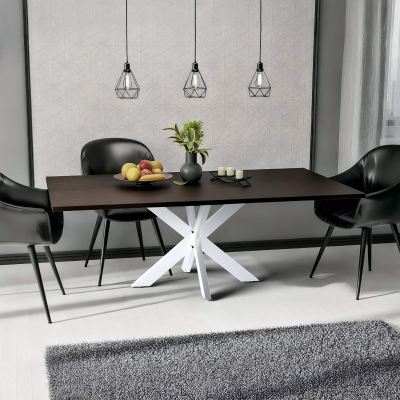 Pieds de tables à manger Biloxi 100x100 cm blanc