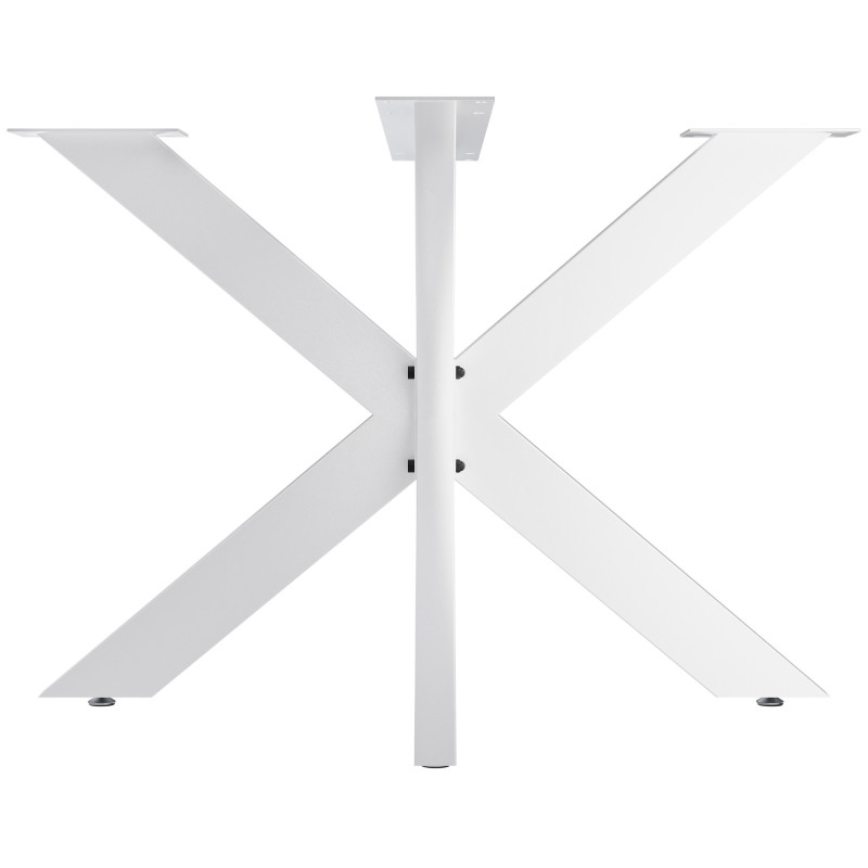 Pieds de tables à manger Biloxi 100x100 cm blanc