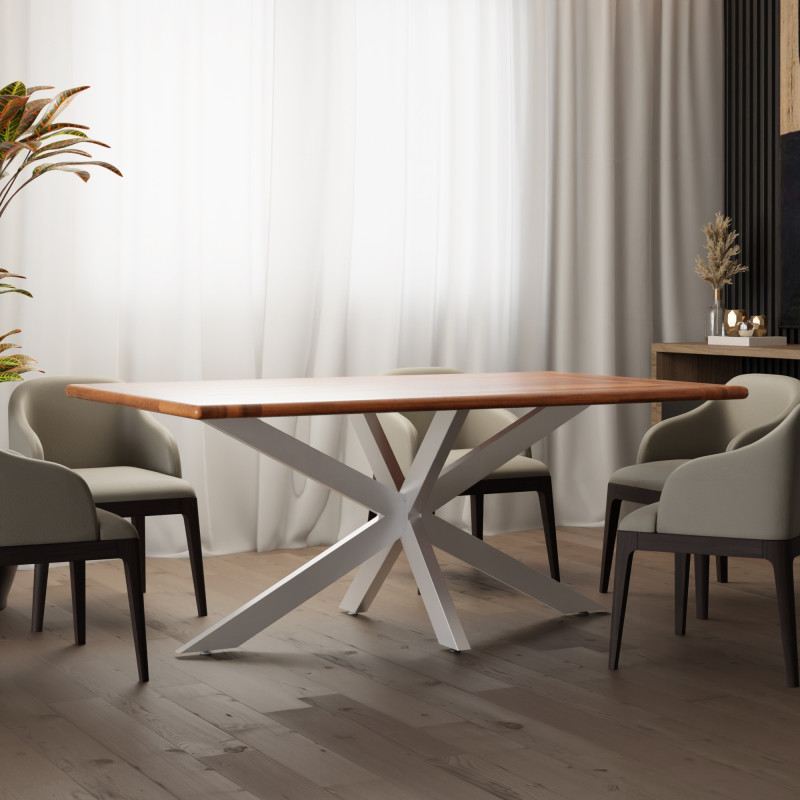 Pieds de tables à manger Hardwick 150x78x71 cm blanc