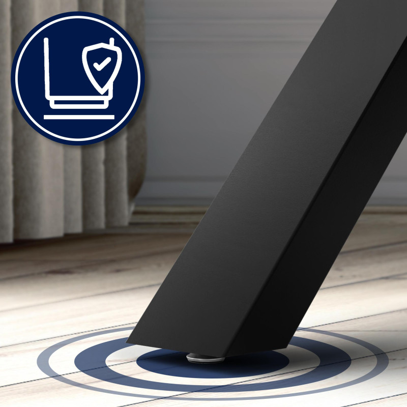 Pieds de tables à manger Finney 160x80x72 noir