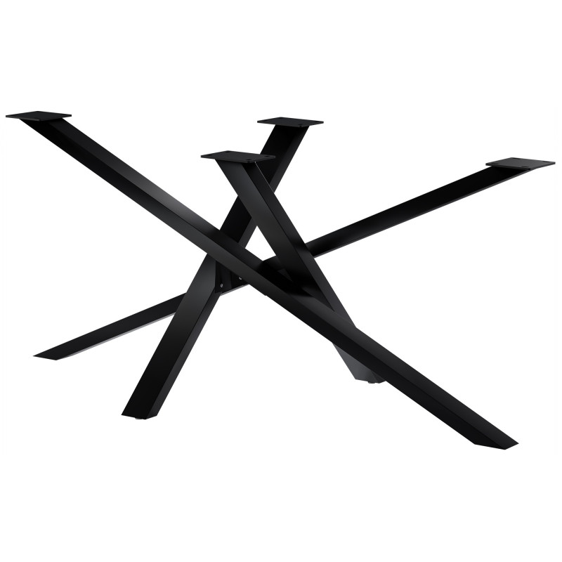 Pieds de tables à manger Finney 160x80x72 noir