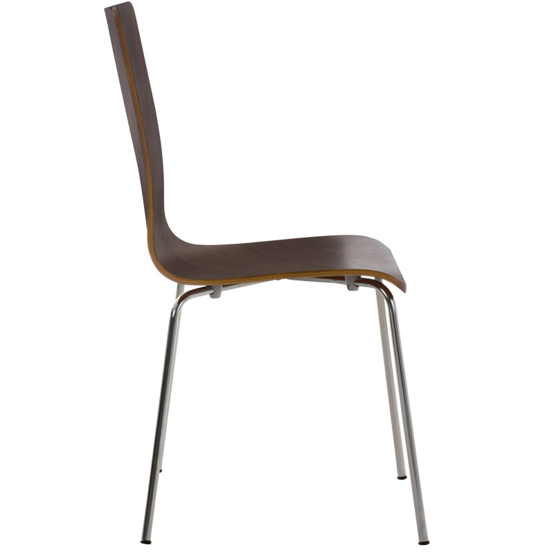 Lot de 4 chaises visiteurs Pepe en noyer