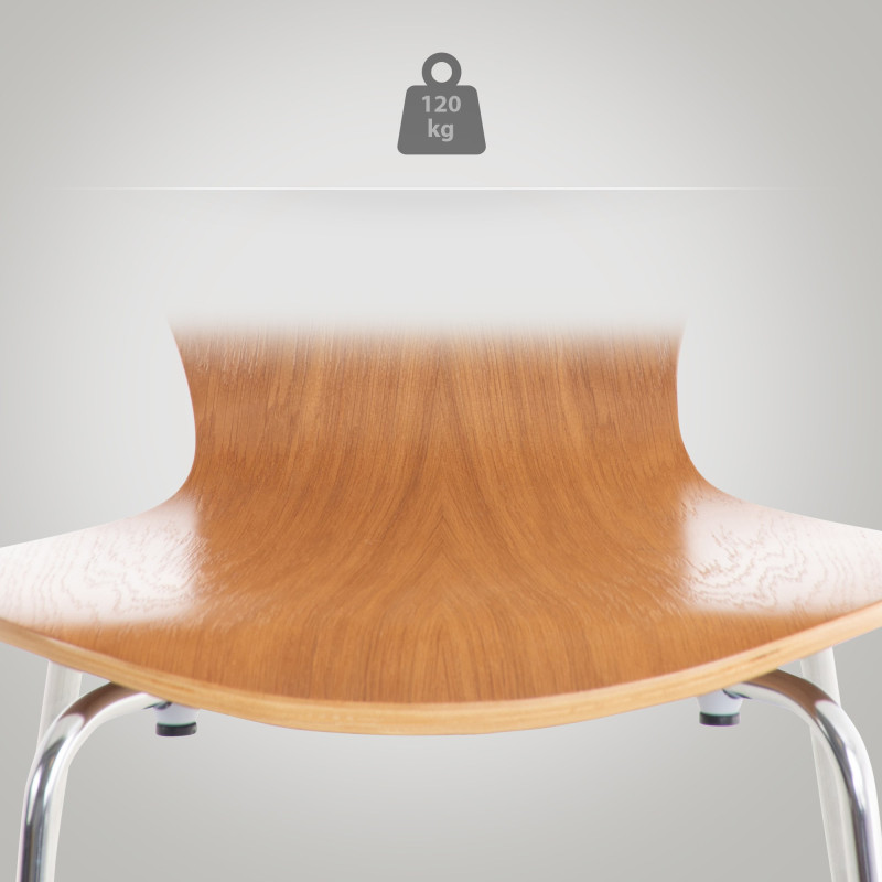 Ensemble de 4 chaises visiteurs Calisto, ch?ne