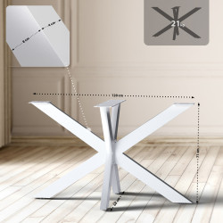 Pieds de tables à manger Hardwick 120x68x71 cm blanc