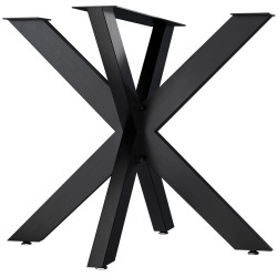 Pieds de tables à manger Hardwick 85x85x71 cm noir industriel