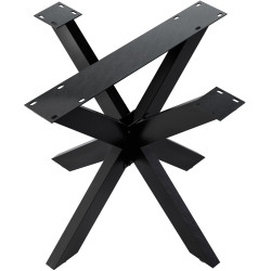 Pieds de tables à manger Hardwick 85x85x71 cm noir industriel