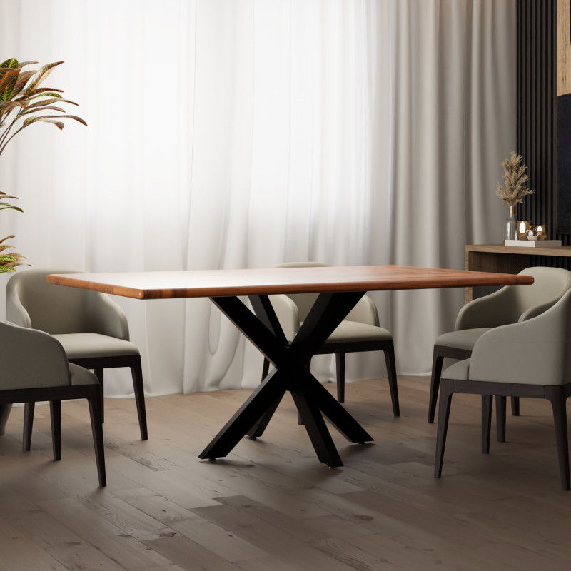 Pieds de tables à manger Hardwick 85x85x71 cm noir