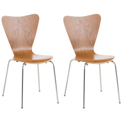 Ensemble de 2 chaises visiteurs Calisto, ch?ne