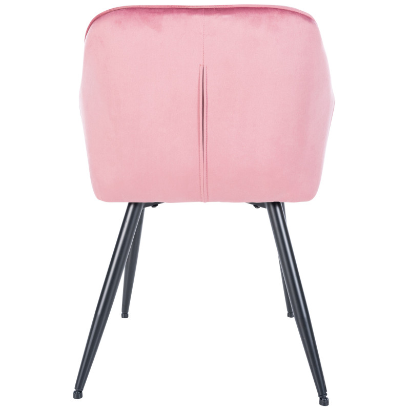 Chaise visiteur Cassis velours | rose