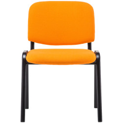 Chaise visiteur Ken V2, tissu, orange