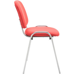 Silla De Conferencia Ken Chrom Rojo