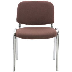 Fauteuil visiteur Ken C, tissu marron