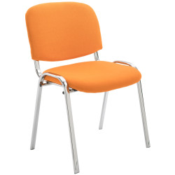 Chaise visiteur Ken C en tissu orange