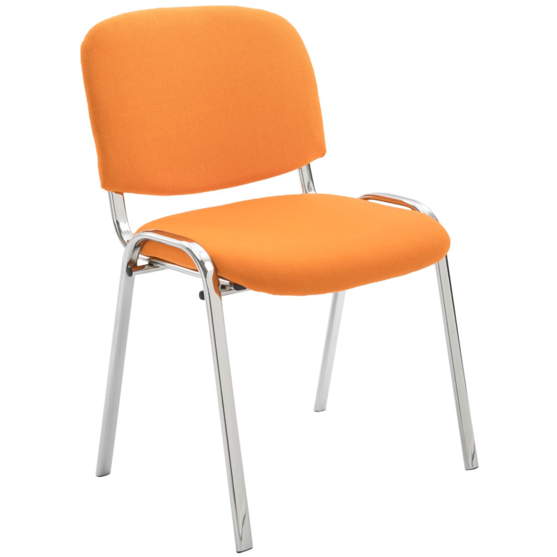 Chaise visiteur Ken C en tissu orange