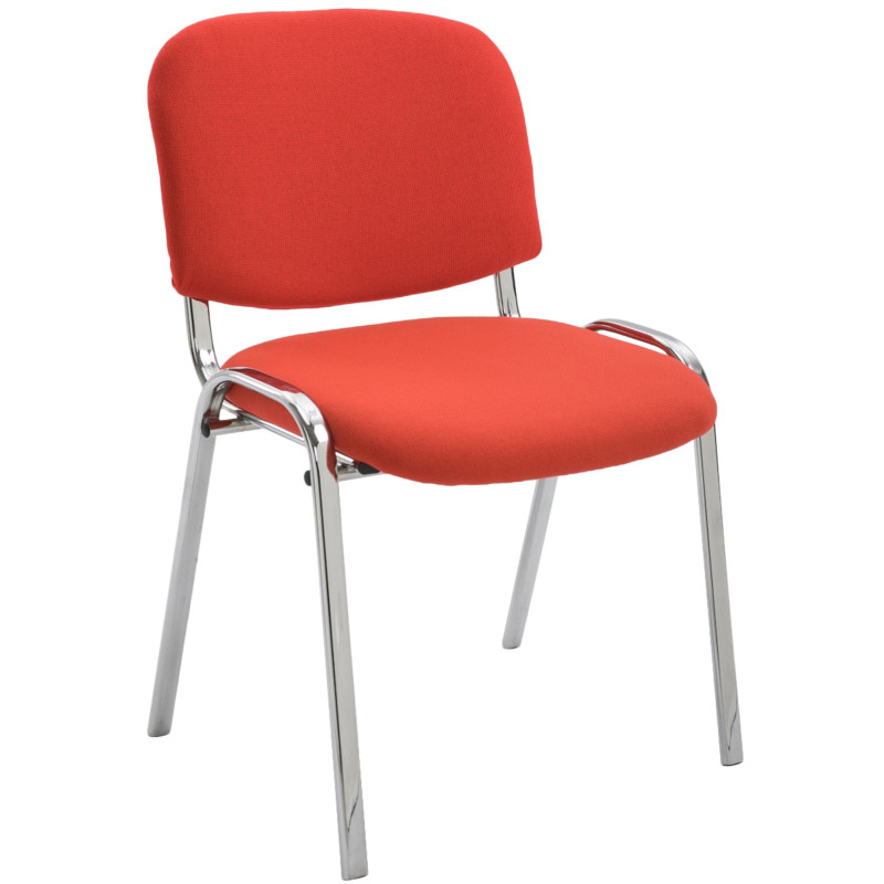 Silla De Conferencia Ken Chrom En Tela Rojo