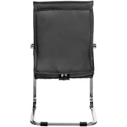 Silla de visita Hobart Negro,Simil cuero