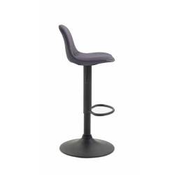 Tabouret de bar Kiel, tissu gris foncé