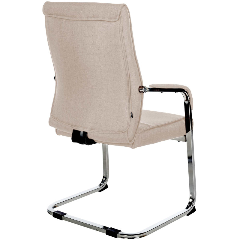 Chaise visiteur Hobart en tissu taupe