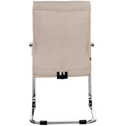 Chaise visiteur Hobart en tissu taupe