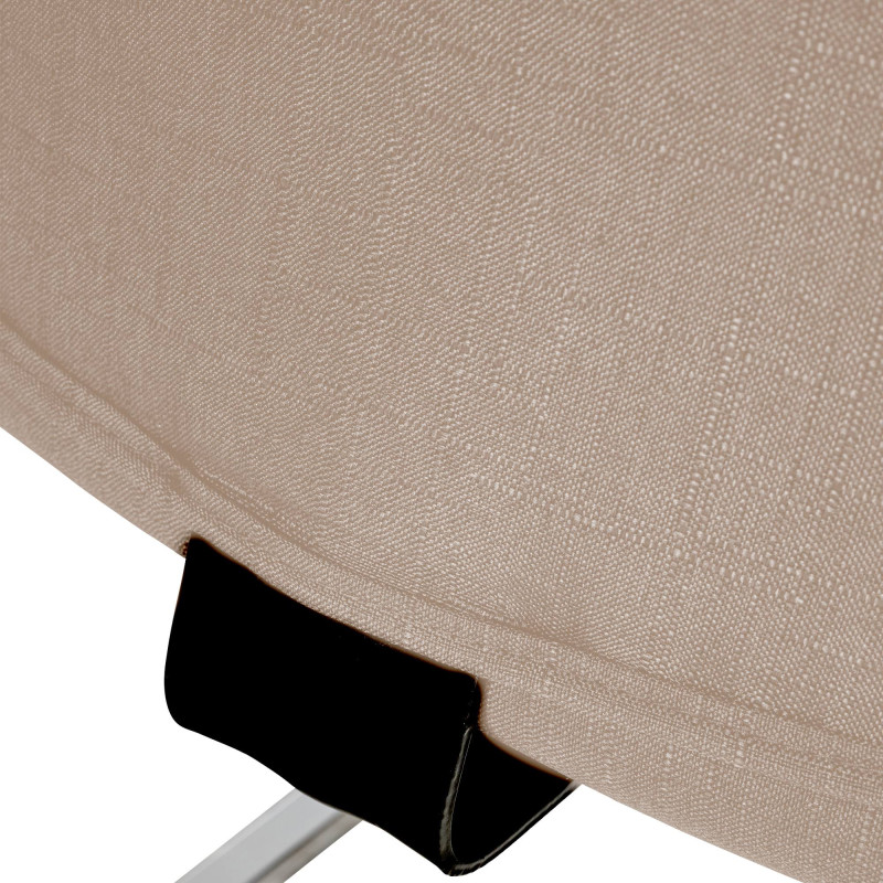 Chaise visiteur Hobart en tissu taupe