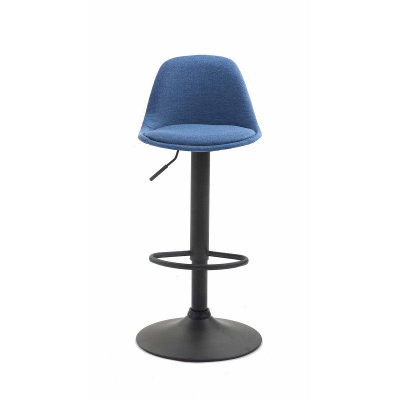 Tabouret de bar Kiel, tissu bleu