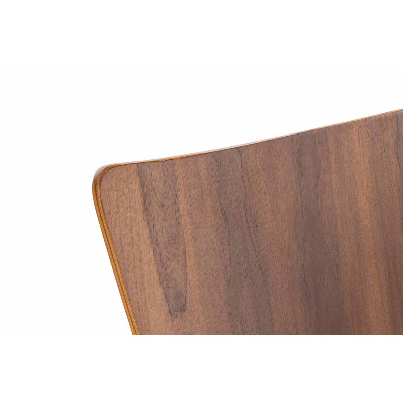 Ensemble de 2 chaises visiteurs Aaron en noyer