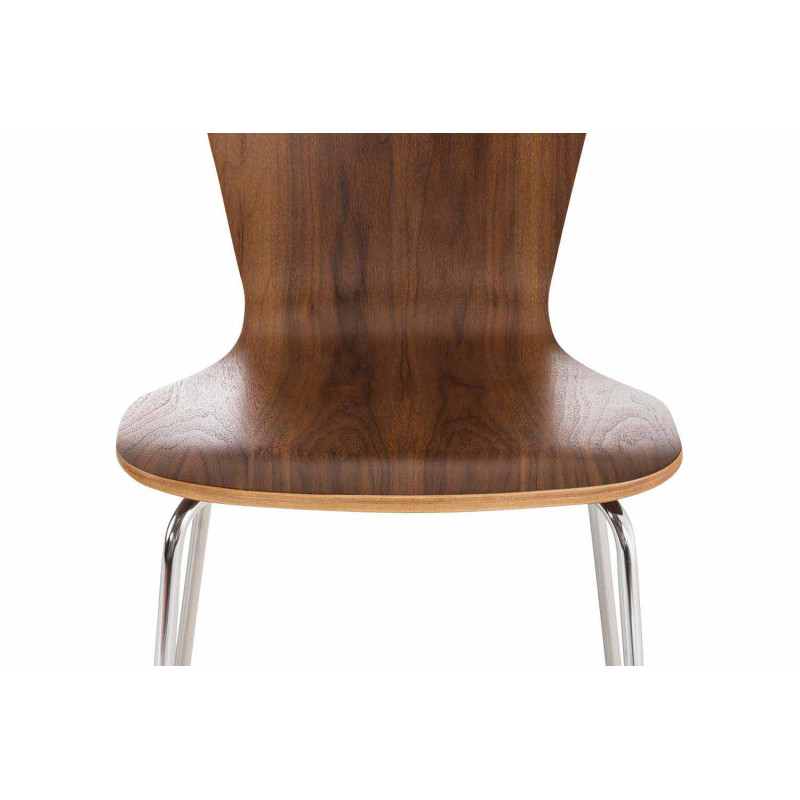 Lot de 2 chaises visiteurs Aaron en noyer