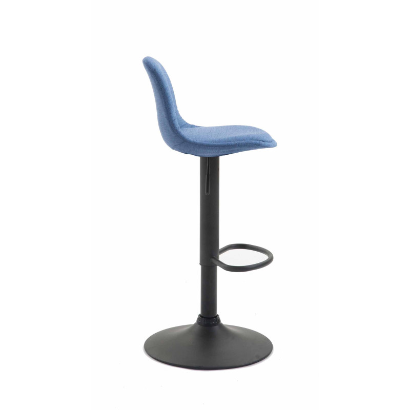 Tabouret de bar Kiel, tissu bleu