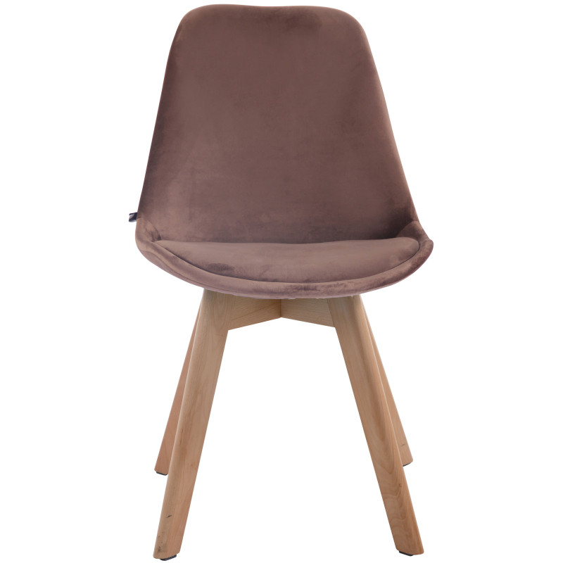 Sedia Borneo in velluto marrone,natura