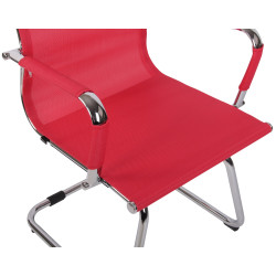 Chaise visiteur Barnet Mesh rouge
