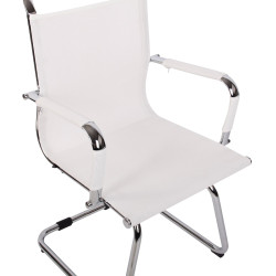 Silla de conferencia Barnet Mesh Blanco