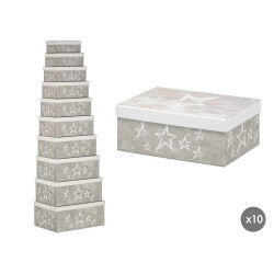 Boîte Décorative Pincello 63 Blanc Gris Carton (2 Unités)