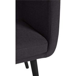 Chaise visiteur Utrecht tissu noir noir