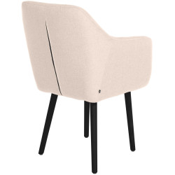 Silla De Salón Utrecht En Tela Beige,Negro
