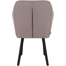 Chaise visiteur Utrecht en tissu noir taupe