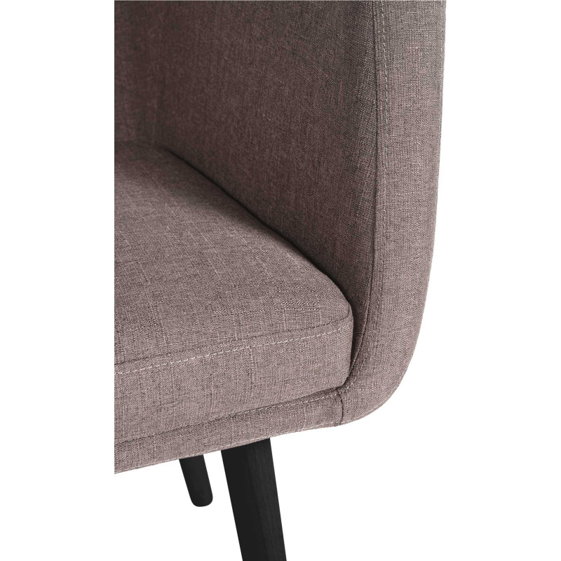 Silla De Salón Utrecht En Tela Gris topo,Negro