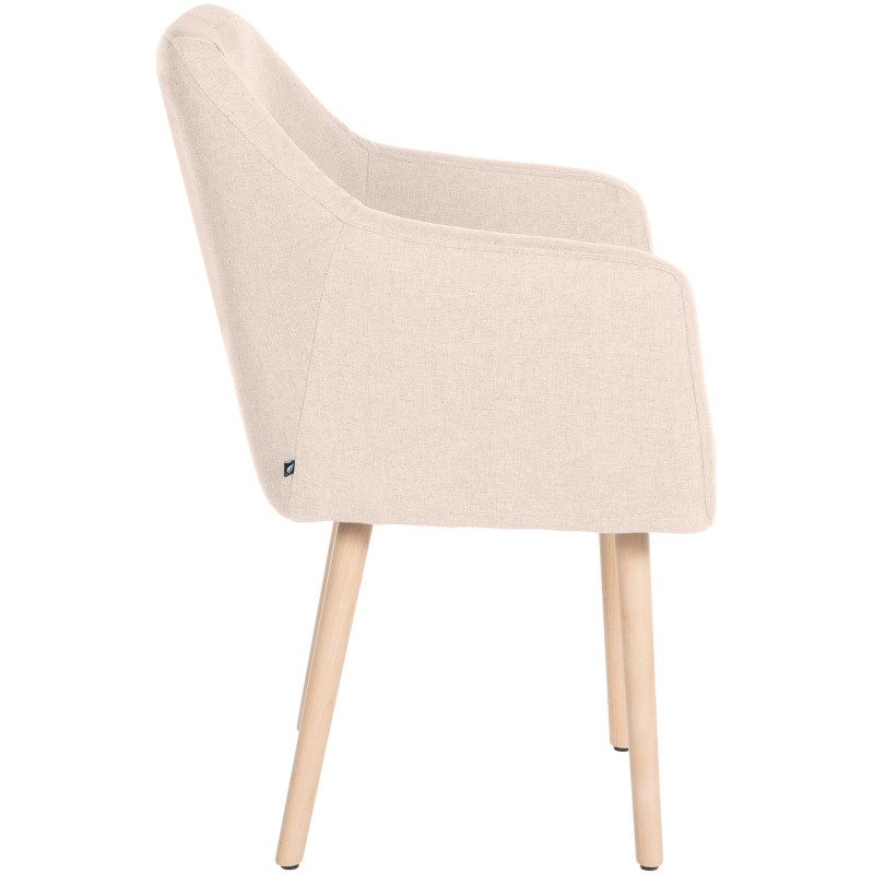 Sedia visitatore Utrecht in tessuto Beige,natura
