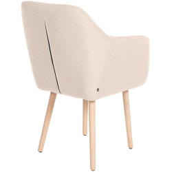 Silla De Salón Utrecht En Tela Beige,Natural