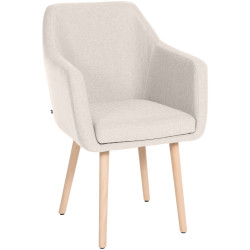 Silla De Salón Utrecht En Tela Crema,Natural