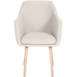 Silla De Salón Utrecht En Tela Crema,Natural