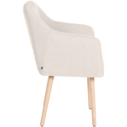 Silla De Salón Utrecht En Tela Crema,Natural