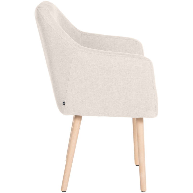 Chaise visiteur Utrecht, tissu cr?me naturel