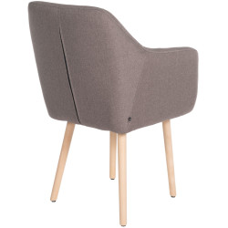 Silla De Salón Utrecht En Tela Gris topo,Natural