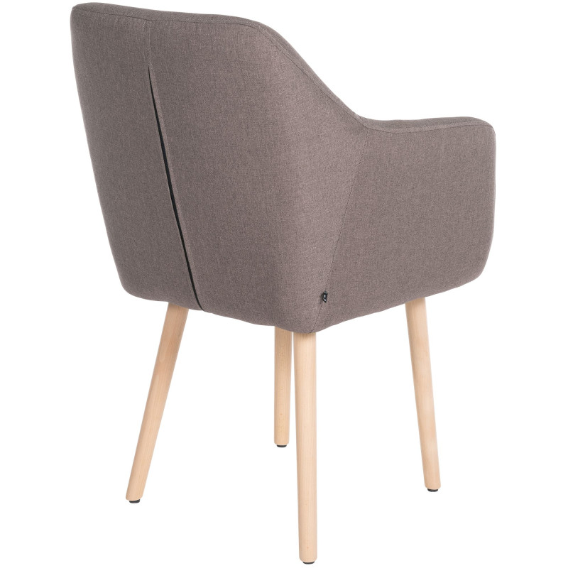 Chaise visiteur Utrecht tissu natura taupe