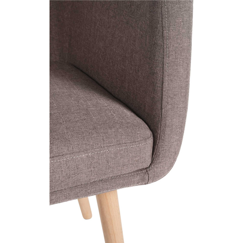 Silla De Salón Utrecht En Tela Gris topo,Natural