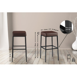 Tabouret de bar Montréal B80 brun