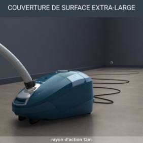 ROWENTA Aspirateur avec sac, Kit animal, Moteur basse consommation, Capacité 4,5 L, Nombreux accessoires, Power XXL, Bleu RO3172